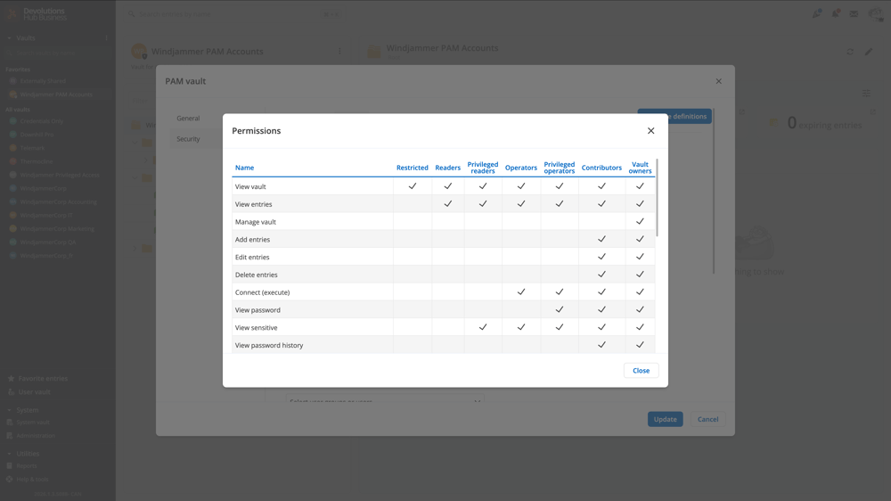 Manage permissions with roles